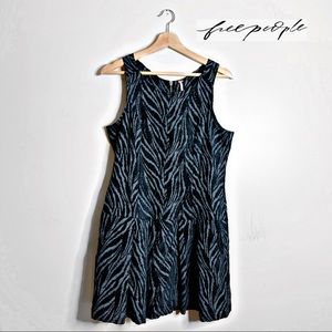Free People zebra drop waist dress size 8